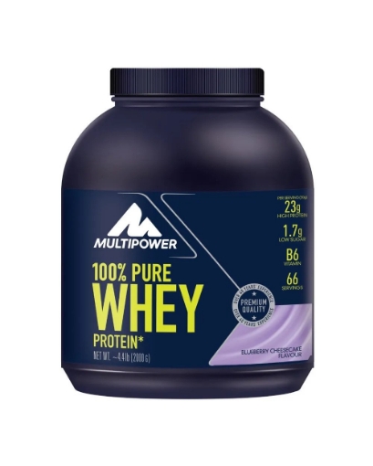 Image de 100% Pure Protein Whey - 2000g Cheesecake aux Myrtilles MPower