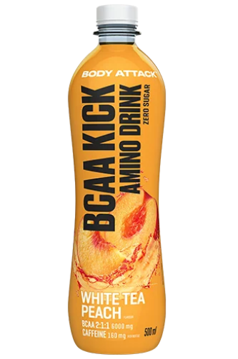 Image de BCAA KICK Thé Blanc Pêche - 500ml Body Attack