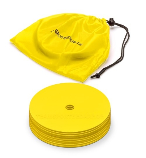 Image de Ensemble de 10 marqueurs plats jaunes - Teamsport