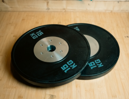 Image de Ensemble de 2 disques olympiques noirs de 15 kg