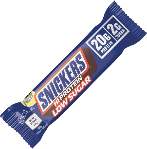 Image de Barre Protéinée Snickers à Faible Teneur en Sucre 57g - Chocolat au Lait