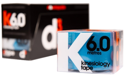 Image de K6.0 Bande Kinésiologique Bleu Électrique 5cm x 6m - d3Tape