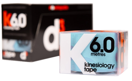 Image de K6.0 Bande Kinésiologique Bleu Glacé 5cm x 6m - d3Tape