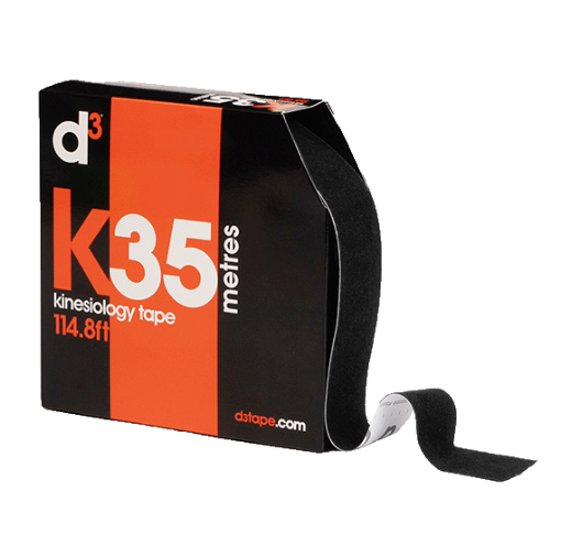 Image de K35  Bande Kinésiologique Noire 5cm x 35m - d3Tape